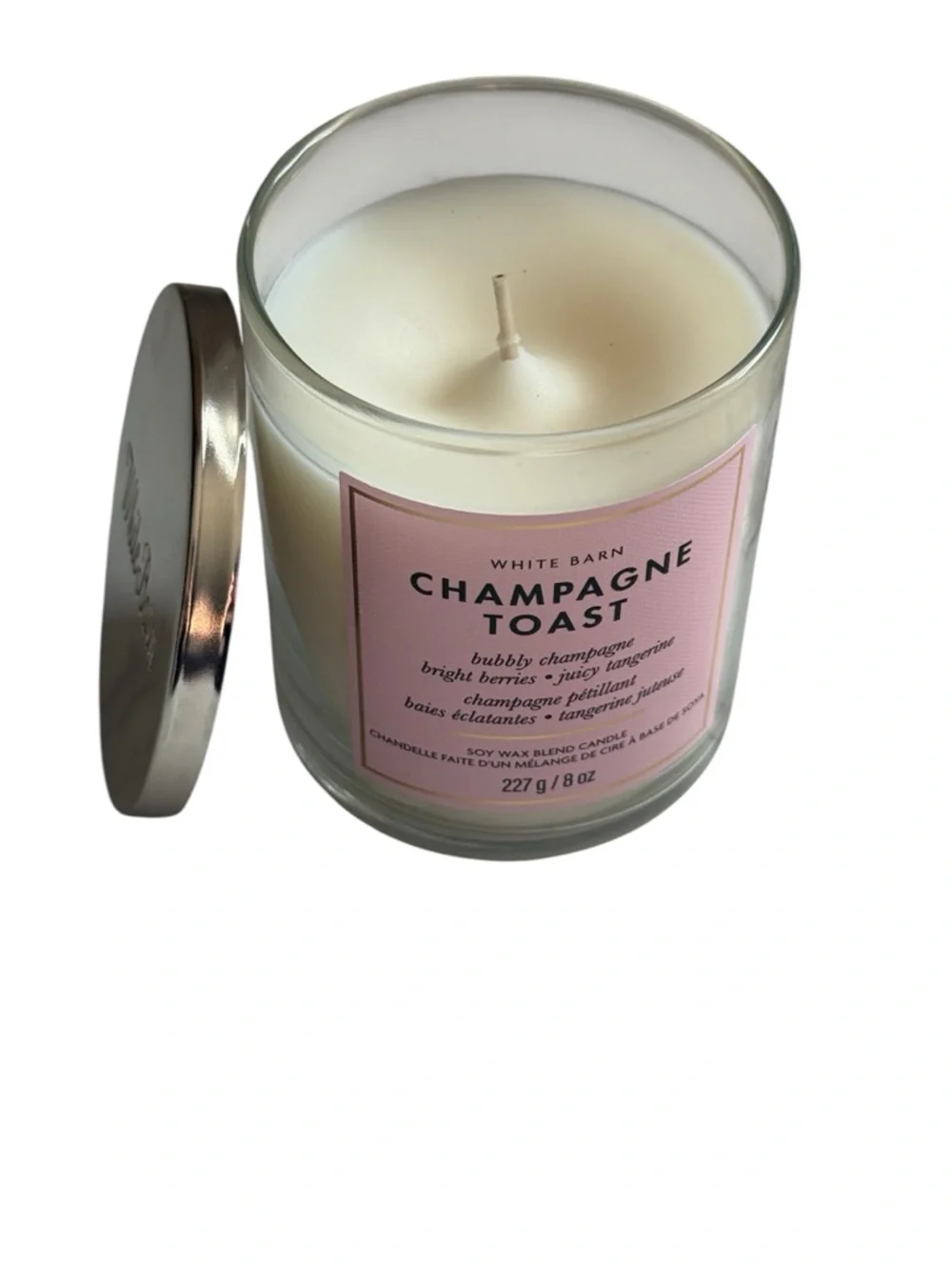 Bath & Body Works White Barn Champagne Toast Single Wick Candle NWT 227g Gift - Picture 3 of 8